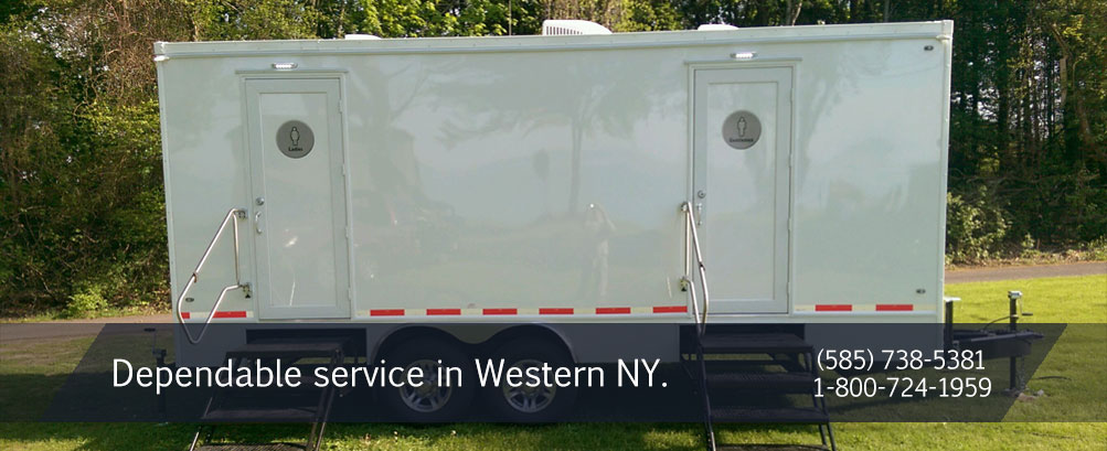 Rent bathroom trailers in WNY